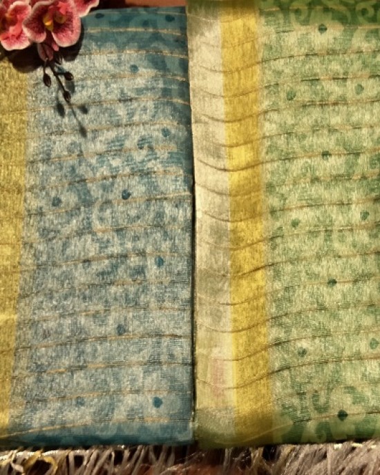 SILVER JUTE SAREE