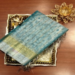 SILVER JUTE SAREE