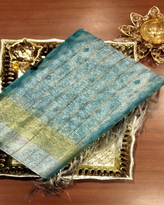 SILVER JUTE SAREE